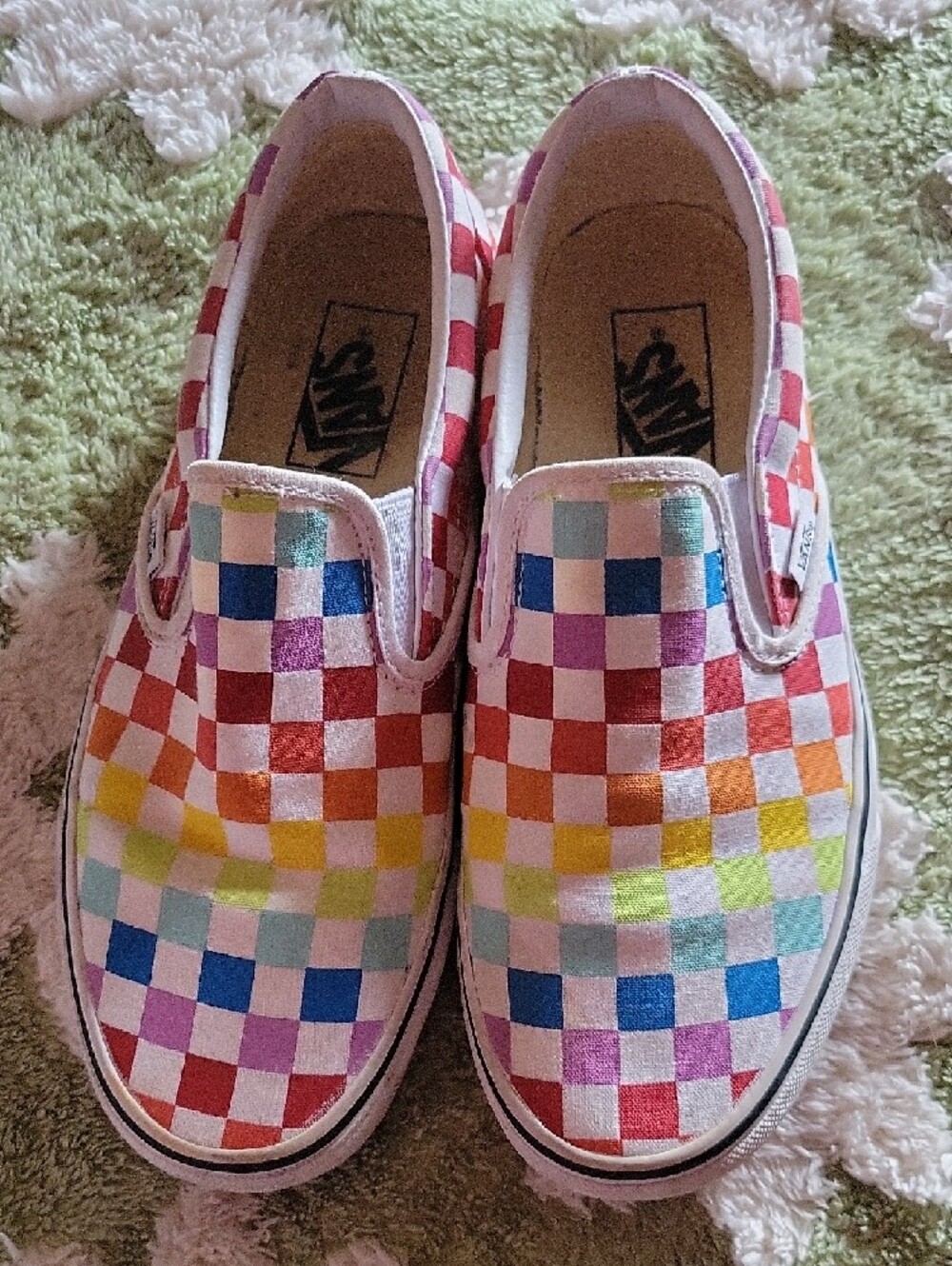 Vans Rainbow Checkerboard Slip-On Sneakers - Picture 5 of 5
